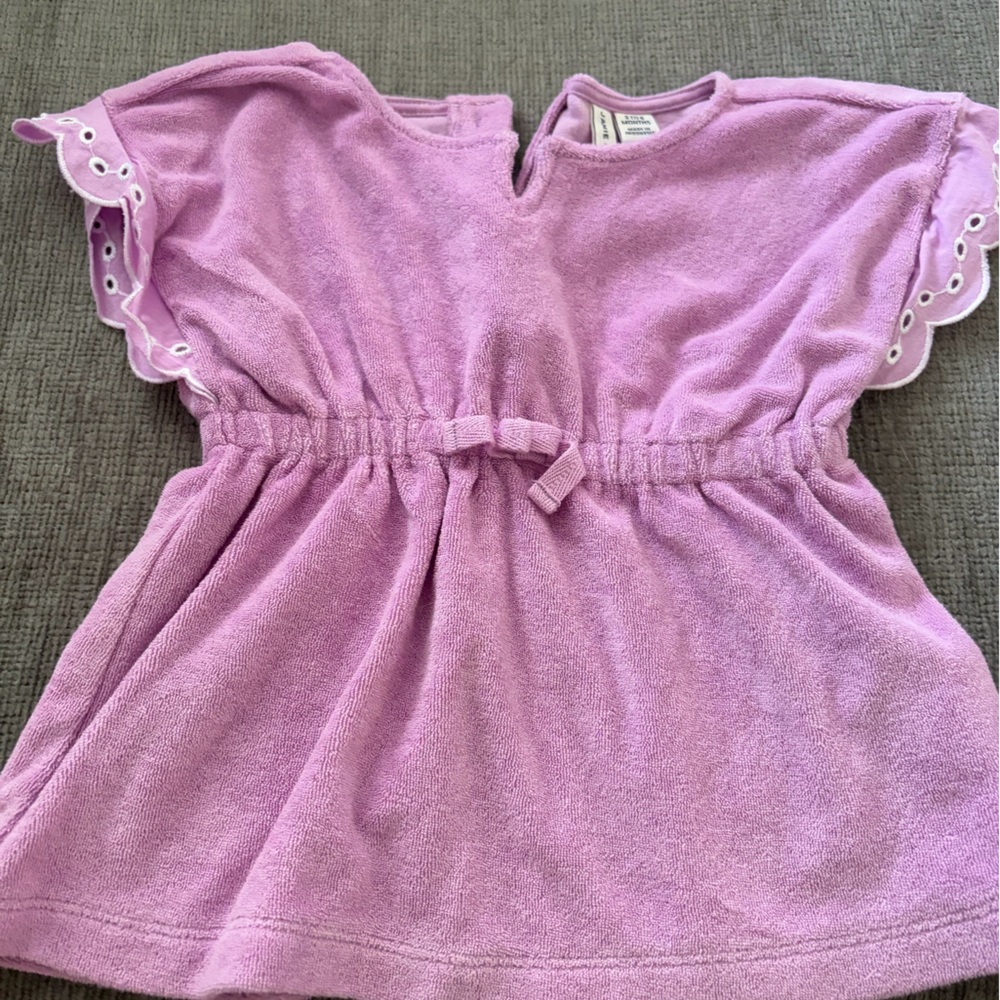 Janie and Jack Lavender Terry Cloth Baby Dress